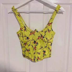 Urban Outfitters Velvet Bustier Corset Crop Tank Top